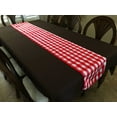 thumbnail image 2 of Poplin Table Runner Gingham Checkered Red, 2 of 2