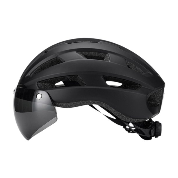 Casco de Bicicleta Perfecl con Visera Acolchado Suave Desmontable Negro