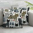 thumbnail image 3 of Cat Throw Pillow Covers Home Decor , Decorative Pillowcase Soft Cushion for Bed Sofa Couch,, 3 of 5