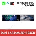 thumbnail image 3 of ZWNAV Dual 12.3 inch Screen Car Radio For Hummer H3 2005-2010 Android GPS Navigation Multimedia Video Player Stereo Receiver Head Unit, 3 of 15