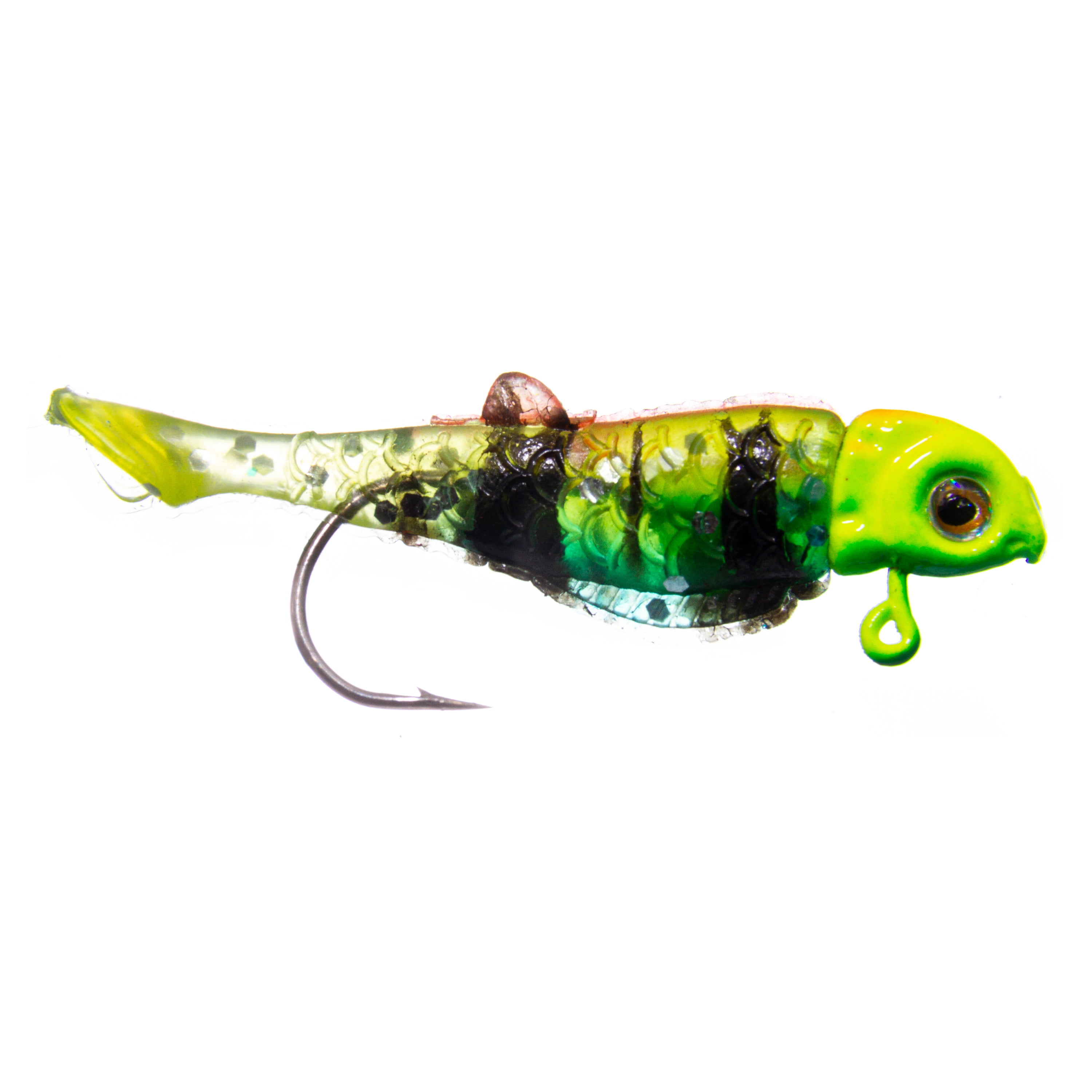 Ozark Trail Freshwater Rigged Paddle Tail Minnow Fishing Lure, Fire Tiger, 1/16 oz