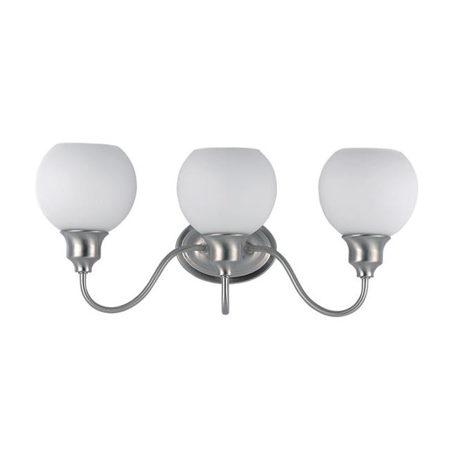 Ballord 3-Light Bain Vanité Mur Light&44; Nickel Satiné