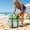 Green, variant on PVC Striped Beach Tote Bag, Waterproof Large Capacity Swimming Handbag, Pool Gym Travel Storage for Beach Swimming Pool Gym Camping, Blue