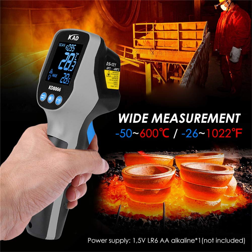Infrared Thermometer Laser IR Temperature Gun for Kitchen Cooking BBQ Industrial 