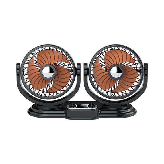 Folding Car Double-headed Fan Large Trucks Minivans Double-headed Car With Strong Silent Car Electric Fan