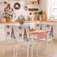thumbnail image 2 of Christmas Chair Covers Set of 4 Red Xmas Gnome Love Heart Pine Forest Snow Scene Chair Back Covers Stretch Removable Washable Slipcovers Protector for Dining Room Kitchen Party Decor, 2 of 5