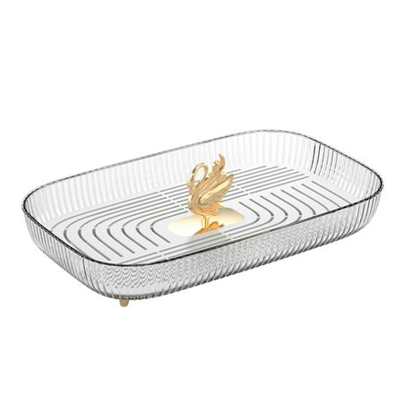 

XDian Fruit Plate Storing Drain Design Useful Swan Design Fruit Plate