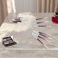 thumbnail image 4 of Unique Bargains 10 Pcs Lightweight Makeup Brush Set for Business Travel Purple White Artificial Fiber Wool Plastic, 4 of 5