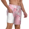 thumbnail image 3 of Goofa Pink Flamingo Printed Men's Swim Trunks Board Shorts Quick Dry Mens Swimming Trunks with Compression Liner,Breathable Fit Hawaii Beach Shorts-X-Large, 3 of 9