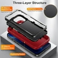 thumbnail image 3 of JTCASES for iPhone 11 Pro Max Case, Shockproof Anti-drop PC Frame Anti-slip Strip Silicone Back Shell Rugged Anti-scratch for iPhone 11 Pro Max (6.5" 2019) - Red, 3 of 8