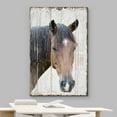 thumbnail image 3 of wall26 Canvas Print Wall Art Horse Portrait on Distressed Wood Panels Animals Wildlife Digital Art Realism Rustic Scenic Nature Photography Colorful for Living Room, Bedroom, Office - 24"x36&quo, 3 of 5