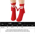 thumbnail image 2 of 1 par de calcetines magnéticos navideños mano a mano para mujeres y hombres (Papá Noel rojo) Ygjytge Rojo mujer, 2 of 5