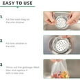 thumbnail image 4 of 200 Pcs Kitchen Sink Strainer Trash Bag,Disposable Drain Nets for Sink,Food Catcher Suits All Sink Strainer Basket,Anti-Clogging Elastic Filter Mesh Bags for Kitchen Food Waste Leftover Garbage, 4 of 9