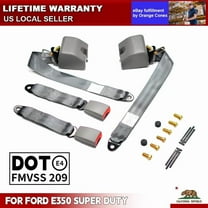 Celepoir 2 Set 3 Ponit PT Seat Belts For Ford E350 Super Duty 1999-2026 DOT FMVSS209 Safety Belt Adjustable Retractable Lap Pads