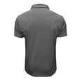 thumbnail image 5 of Summer European And American Men's Short Sleeved Men's Lapel T-shirt Color Blocking Top 2XL, 5 of 5
