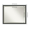 thumbnail image 4 of Amanti Art Theo Black Silver Beveled Wood Bathroom Wall Mirror, 4 of 10