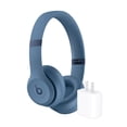 thumbnail image 1 of Auriculares inalámbricos Beats Solo 4 con adaptador de corriente de 20 W, color azul, 1 of 7