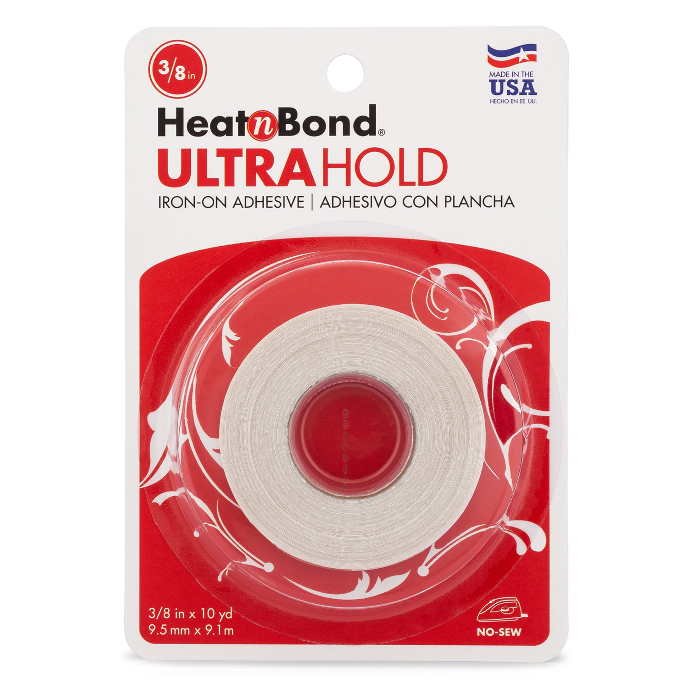 HeatnBond Ultrahold Iron-On Adhesive Tape, 3/8 inch x 10 Yards, White