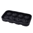 thumbnail image 1 of Molde de silicona Molde de bola de hielo redondo de 8 cavidades Molde para hacer cubitos de hielo para frutas Bandeja para hacer bricolaje Utensilios para hornear, Negro Jumpingount HA004937-02, 1 of 7