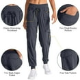 thumbnail image 3 of FEN AI Womens Cargo Joggers Hiking Pants Lightweight Quick Dry Water Resistant Travel Casual Pant for Women with 8 Pockets Gary, 3 of 9
