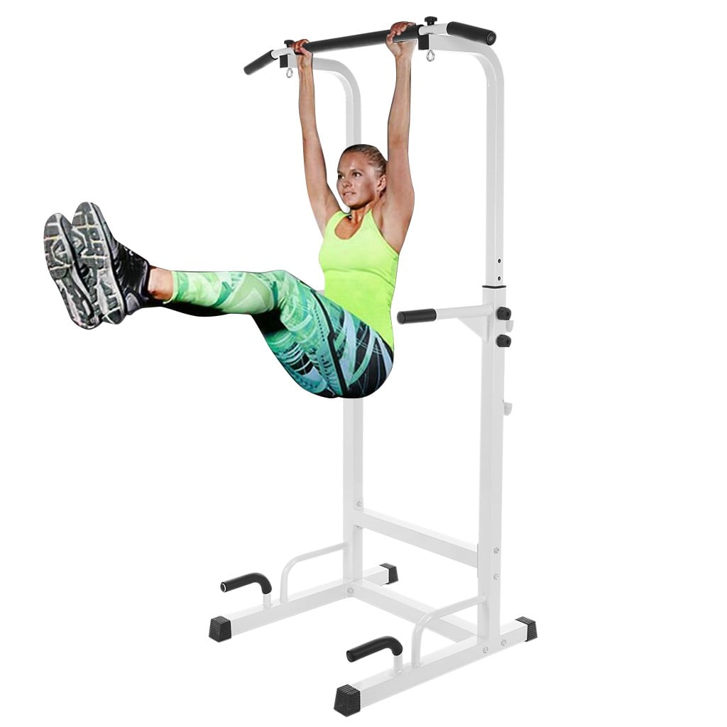 5IN1 Dip Station Chin Up Tower Rack Pull Up Weight Stand Pull Up Bar Knee Raise 
