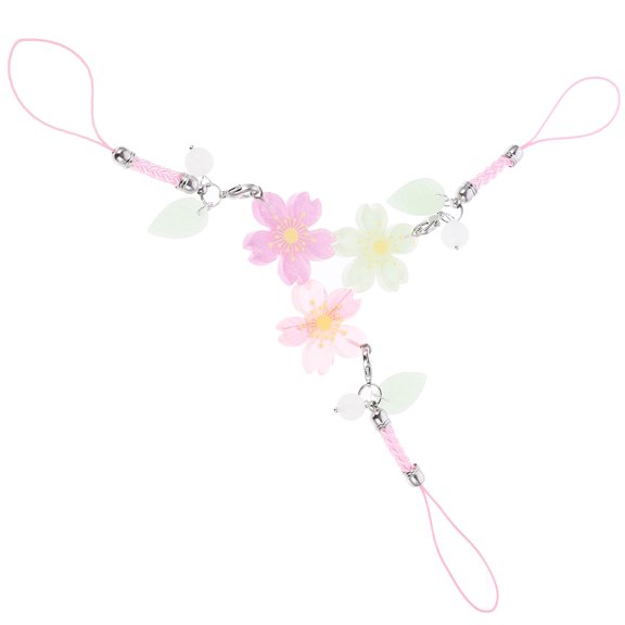 Toyvian 3pcs Phone Chain Charm Phone Charm Beaded Blue Handcrafted Family Members Back to School