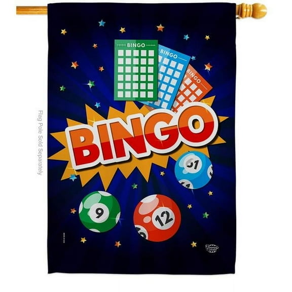 Ornament Collection H192126-BO 28 x 40 in. Bingo Interests Game Double-Sided Decorative Vertical House Flags - Decoration Banner Garden Yard Gift