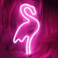 thumbnail image 2 of Pink Flamingo Neon Sign, Battery Operated or USB Powered LED Neon Sign Light for Party, Home, Wall Decoration Lamp Kids Gift, 2 of 3