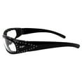 thumbnail image 3 of MF CHILL PADDED WOMENS MOTORCYCLE RIDING GLASSES RHINESTONE FRAMES CLEAR LENS, 3 of 9
