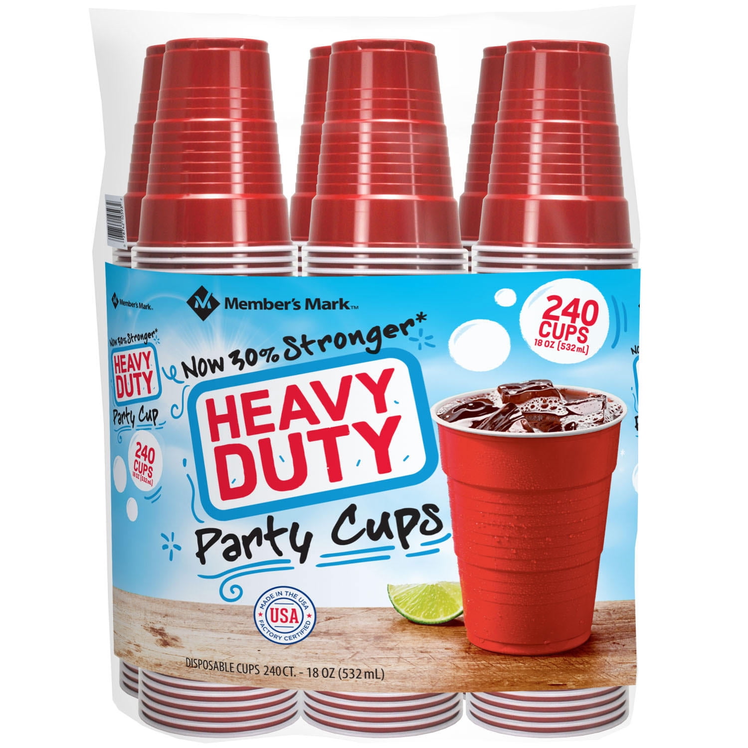 M.M HeavyDuty Red Cups (18 oz., 240 ct.)