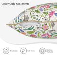thumbnail image 5 of Haiem Rabbit And Butterfly Print Velvet Soft Solid Decorative Square Throw Pillow Covers Set with Elegant Piping Christmas Cushion Case for Sofa Bedroom Car-16"x16", 5 of 8