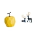thumbnail image 1 of Escultura de fruta de y estatua de reno, adorno de mesa coleccionable, decoración geométrica de frutas con figuras de ciervos para festivale, 1 of 8