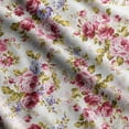thumbnail image 1 of Soimoi Chinese Floral Print, Silk Fabric, Decor Sewing Fabric by The Yard 42 Inch Wide,Decorative Fabric for Shirts Suits Ties, Magenta, 1 of 5