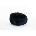 thumbnail image 3 of FFH Bean Bag Chair for Adults, Floral-Shaped Lazy Chair, Ultra-Soft Faux Fur Sofa Chair, Large Reading Chair for Living Room, Bedroom, Black, 3 of 9