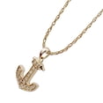 thumbnail image 2 of 10k Yellow Gold 1/10ct Diamond Anchor Necklace, 2 of 5