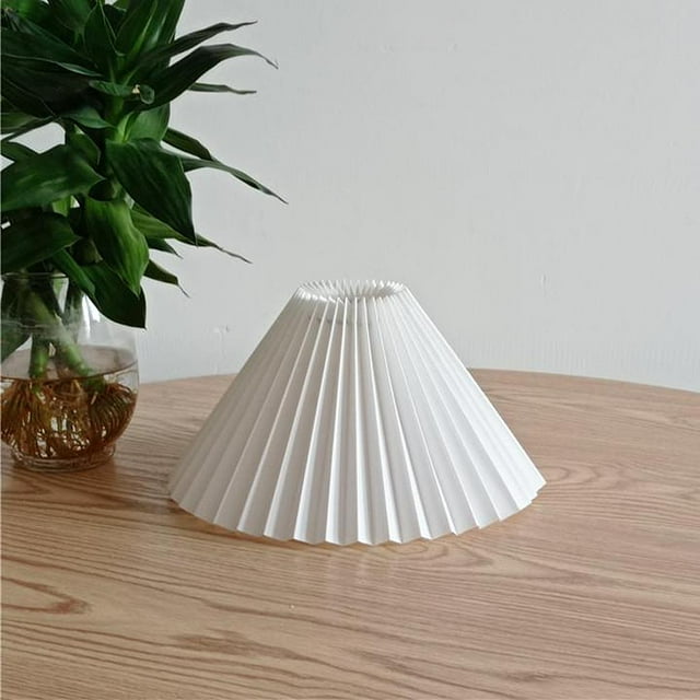 Pantallas de lámpara de tela, Pantallas de lámpara de mesa de , Pantalla para lámpara de mesa Lámpara colgante de piso Blanco_28cm