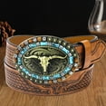 thumbnail image 4 of Western Cowboy Belt Buckle Belt compatibility with men 115CM, 4 of 5