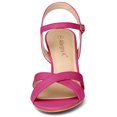 thumbnail image 2 of Sandalias Correa De Tobillo Tacón Bajo De Aguja Correas Cruzadas Para Mujer Rosa caliente 38, 2 of 6