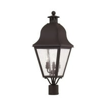 Livex Lighting Amwell 3 Light Bronze Outdoor Post Top Lantern