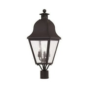 Livex Lighting Amwell 3 Light Bronze Outdoor Post Top Lantern