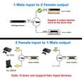 thumbnail image 3 of Audio Adapter,Fiber Optical Splitter Dvd Amplifier Tv In 2 Out Splitter 1 In With 1 Male Optical Splitter 1 Male 2 Female 1 Male 2 Amplifier Tv Ps3 Fiber Optical 2 Female Splitter Ps3 With 1, 3 of 6