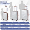 thumbnail image 2 of Costway 3-Piece Luggage Set ABS PC Hard Shell Suitcase Set with TSA Lock Telescope Aluminum Handles & 360° Spinner Wheels, 2 of 10