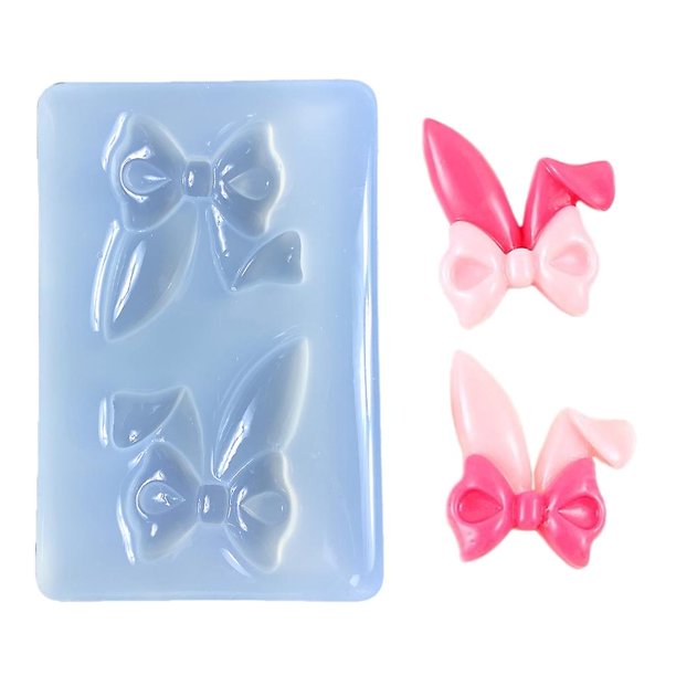 Molde de silicona con lazo, molde para joyería de resina 3d, molde para decoración artística de uñas, molde colgante