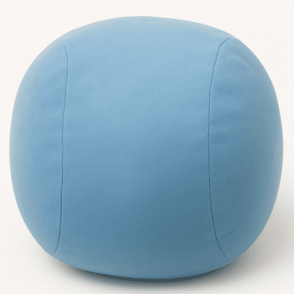 Mushy Pillow Round Throw Pillow, 10" x 10", Ultra Soft Pearl Cotton Fill, Spherical Shape for Neck & Back Support
