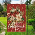 thumbnail image 6 of Floral Christmas Garden Flags 12x18 Double Sided- Merry Xmas Flower Yard Flag for Winter Outside Holiday Decoration, 6 of 6