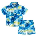 thumbnail image 2 of Tkrady Toddler Outfits for Boys Summer Short Sleeve New Prints Tops Shorts Set, Sizes 1-8 Years, 2 of 7