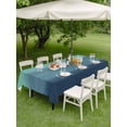 thumbnail image 4 of Outdoor Tablecloths with Umbrella Hole & Zipper, Teal Blue Ombre Tablecloth Rectangle 60x84 Inch, Modern Abstract Art Texture Waterproof Table Cloth, Patio/Pool/Picnic Table Covers, 4 of 8