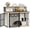 White Brown, variant on 39.4" Large wooden dog crate, Indoor Dog Kennel with Barn Door for Medium/Large Dogs, 3 Doors dog Crate Furniture with Storage, White Brown