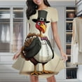 thumbnail image 2 of Turkey Pilgrim Costume Women's Classic Swing Skater Dress Casual Work Party Cocktail Dresses, 2 of 6