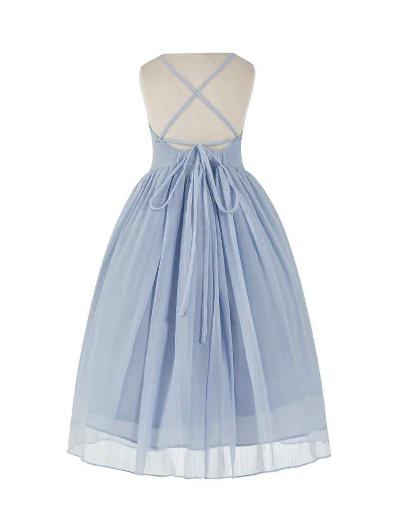 Ekidsbridal Criss-Cross Chiffon Flower Girl Dresses for Weddings Junior Bridesmaid Birthday Party Evening Gown 191 6